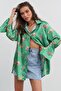 Mad Girls Leopard Green Satin Shirt Mg187 - 6