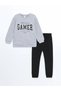 Lcw kids gray crew neck boys sweatshirt and sweatpants set of 2