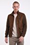 Men's Suede Inner Lined Tobacco Color Men's Coat - 5
