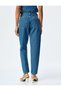 High Waist Cropped Straight Leg Mom Fit Denim Trousers - Mom Jean - 4