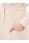 Elastic Waist Suede Skirt Cream - 7