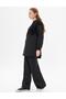Knitwear Garnished Scuba Double Suit Black - 3