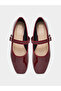 Patent Ballerina Shoes with Buckle Strap - 5