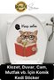 Custom Design Funny Cat Sticker for Wc Toilet Seat Toilet Bathroom Glass Wall Sticking Sticker Decorative