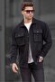 Black Oversize Lumberjack Men's Shirt 6709