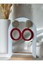 Women's Burgundy Polymer Clay Earrings with Steel Earring Apparatus - 5