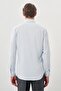 Men's Dark Blue Long Sleeve Hard Collar Flexible Slim Fit Shirt 1004245223_300 - 5