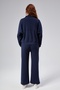 Mooncover Women's 3 Thread Ribbed Tracksuit Set – Navy - 6