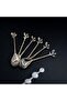 Set of 6 Tea&Coffee Spoons Dal Shape Metal Spoons Dessert Jam Ice Cream Spoons Modern Presentation Spoons - 5