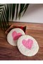 Set of 2 Heart Cups, Coasters 10 cm - 2