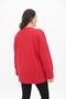 Women's Large Size Oversize Slit Detail Sweatshirt 1865-25 - 5