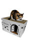 Foldable Natural Cardboard Cat House Nest Cardboard Cat Scratching Nest Board Cardboard House Cat House - 3
