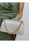Soave Collection Women's Evening Dress Laser Gold Gold Shiny Chain Wedding Night Party Bag - 4