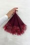 Burgundy Bride Groom Handkerchief, Halay Handkerchief, Sequin Beaded, Wedding Henna Circumcision Promise Engagement - 2