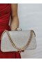 Women's Big Stone Golden Evening Clutch Night Chain ​​Wedding Bag - 3
