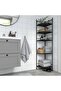 Bathroom Shelf Unit, Black 35X156 cm Corner Shelf Open Shelf - 2