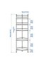 Bathroom Shelf Unit, Black 35X156 cm Corner Shelf Open Shelf - 3