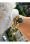 Brand Yellow Color Steel Mesh Cord Green Dial Mini Case Women Wristwatch +Bracelet - 4