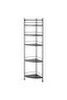 Bathroom Shelf Unit, Black 35X156 cm Corner Shelf Open Shelf