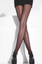 15 Den Black Color Ultra Thin Women's Pantyhose with Red Pinstripes on the Back