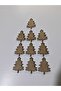 Christmas Pine Tree Ornament Wooden Mdf 10PCS Magnet, Keychain, Paintable 8 cm height - 2