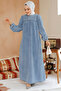 Denim Blue Hijab Dress 19124m - 2