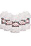5 Pieces of Puffy Fine (Thin) Hand Knitting Yarn 5-Pack-55 White - 100 Gr. 14.5 Meters.