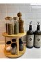 Bamboo 2-Tier 360 Degree Rotating Stand Spice Rack (Spice Jars Not Included.) - 3
