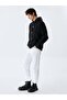 Hooded Slogan Black Sweatshirt - 2