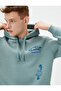 Long Sleeve and Hooded Relaxed Fit Sweatshirt - Back Printed