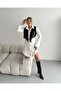 Atlas Fabric Shirt Dress Leather Vest Double Suit - 4