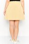 Women Plain Mini Skirt, Yellow - 2