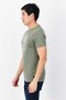 Men Crew Neck Short Sleeves Printed T-Shirt, Sage - 3