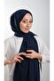 Navy Blue Plain Classic Shawl Medina Silk Simple 202103_02