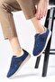 Nicole Genuine Suede Navy Blue Women's Casual Sneakers - 8