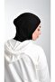 Black Practical Ready Interlocking Hijab Bonnet Sandy Fabric Sports Hijab 2113_01 - 2