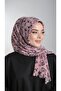 مسحوق أسود عملي جاهز وشاح الحجاب المتشابك الألياف التيلة مطوي زهرة منقوشة 1818d6_601 - 2