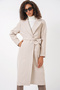 9118 Double Breasted Collar Stamp Coat - Cream