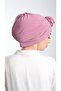 Dusty Rose Practical Ready-made Interlaced Hijab Bonnet Cut Fiber Plain 2111_18 - 3