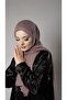 Dried Rose Practical Ready-made Hijab Shawl Knitted Fabric Stoned Star Pattern 2118Y_18 - 3