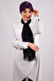 Plum Practical Ready-made Snap-on Hijab Bonnet Viscose Fabric With Hat Accessories 2104_07 - 2