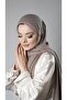Dark Mink Practical Ready-made Hijab Shawl Knitted Fabric Stone Patterned 2118T_38 - 3