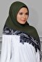 وشاح حجاب كاكي عملي جاهز الصنع من الألياف المنقسمة مطوي على شكل زهرة 1818d3_09