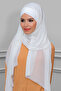 Cream Back Tie Shawl Chiffon Crossed Three-Striped 1457_40 - 2