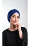 Cobalt Blue Practical Ready-made Snap-on Hijab Bonnet Fukuro Glittered Gathered 2116_24