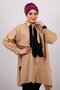 Wine Practical Ready-made Interlocking Hijab Bone Sandy Fabric with Stone 1456_08