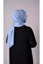 Baby Blue Practical Ready-made Interlocking Shawl Chiffon Fabric Hijab Bonnet 3009_11 - 6
