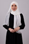 Cream Back Tie Shawl Chiffon Crossed Three-Striped Pleated 1458_40 - 2
