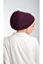Plum Practical Ready-made Interlaced Hijab Bonnet Fukuro Glittered Gathered 2116_07 - 3