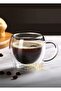 Set of 4 Espresso Cups with Handles, Doppio Ristretto Cups, Double Walled Turkish Coffee Cups, 80 ml - 3